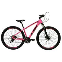 Bicicleta Aro 29 24v K7 Câmbios Shimano Rosa Preto Tam. 17