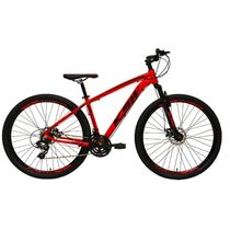 Bicicleta Aro 29 24v K7 Câmbios Shimano Vermelho Tam. 17