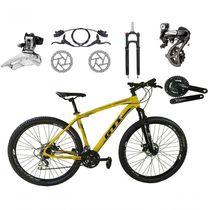 Bicicleta Aro 29 Gti Roma Câmbios Shimano Altus 24v K7 Freios Hidráulicos Garfo Trava - Amarelo Tam.15