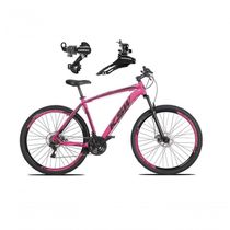 Bicicleta Aro 29 Ksw Xlt Alumínio 24v Câmbios Shimano Garfo Suspensão - Rosa Tam.17