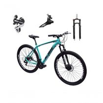 Bicicleta Aro 29 Ksw Xlt 24v Câmbio Shimano Acera K7 Garfo Trava Freio A Disco - Azul Tam.19