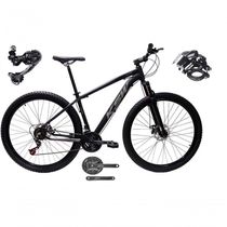 Bicicleta Aro 29 Ksw Xlt Shimano Deore E Altus 27v Freio Hidráulico Garfo Trava - Preto-prata Tam.15