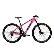 "Bicicleta Aro 29 Ksw 24v Tourney Freio Hidraulico Trava E K7 - Rosa-preto - 15"""