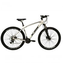 Bicicleta Aro 29 Ksw Xlt Alumínio 24v Câmbios Shimano Garfo Com Trava No Ombro - Branco Tam.19