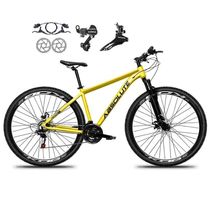 Bicicleta Aro 29 Absolute Nero 5 21v Alumínio Câmbios Shimano Freio Disco Hidráulico Garfo Suspensão - Amarelo Tam.19
