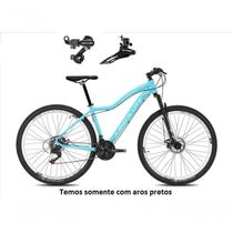 Bicicleta Aro 29 Absolute Hera Feminina Alumínio 24v Câmbios Shimano Garfo Suspensão - Azul Tam.17