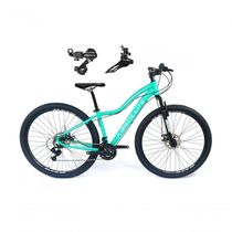 Bicicleta Aro 29 Absolute Hera Feminina Alumínio 24v Câmbios Shimano Garfo Suspensão - Verde Tam.15