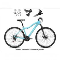 Bicicleta Aro 29 Absolute Hera Feminina 24v Câmbios Shimano Freios Hidráulicos Garfo Suspensão - Azul Tam.15