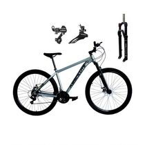 Bicicleta Aro 29 Absolute Nero 5 Câmbios Shimano 24v Garfo Com Trava No Ombro Cinza Tam.15