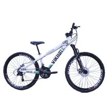 Bicicleta Viking X Tuff 25/30 Aro 26 Freio A Disco Mec 21v Cambios Importados Branco Verde