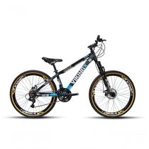 Bicicleta Vikingx Tuff 25/30 Aro 26 Vmaxx Freio A Disco Cambios Shimanos 21v Preto Azul