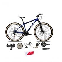 Bicicleta Aro 29 Absolute Nero 5 Alumínio 2x9 18v K7 Freios Hidráulicos Garfo Com Trava Pneu C/faixa - Azul Tam.17