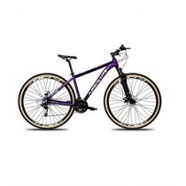 Bicicleta Aro 29 Absolute Nero 5 Alumínio 27v K7 Freio Disco Mecânico Garfo Suspensão Pneu Com Faixa - Roxo Tam.19