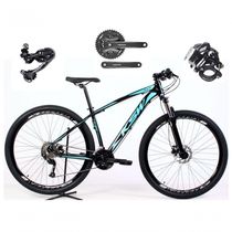 Bicicleta Aro 29 Ksw Xlt Shimano Deore E Altus 27v Freio Hidráulico Garfo Trava - Preto/azul Tam.21