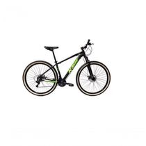Bicicleta Aro 29 Ksw Xlt Alumínio 27v Freio Disco Mecânico Garfo Suspensão Pneu Faixa - Preto/verde Tam.19