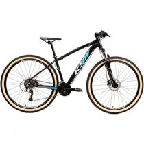 Bicicleta Aro 29 Ksw Xlt 27v Freio Hidráulico K7 Garfo Trava Pneu Faixa - Preto/azul Tam.19