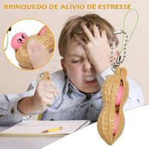 Chaveiro Amendoim Anti Apertar Silicone Sensorial