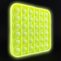 Pop It Brilha No Escuro Quadrado Anti Amarelo