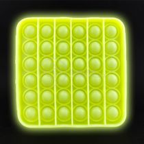 Pop It Brilha No Escuro Quadrado Anti Amarelo