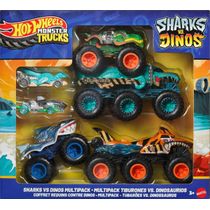 Hot Wheels Monster Trucks Tubarões vs. Dinossauros Mattel