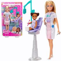 Boneca Barbie Profissões Dentista Loira 3+ JCR71 Mattel