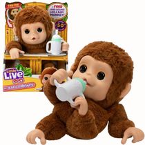 Pelúcia Macaquinho Com +50 Reações Little Live Pets 4+ Fun