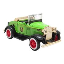 Miniatura Carrinho Antigo de Metal Conversível Ford Bigode Verde 1929