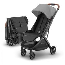 Carrinho de Bebê UPPAbaby Minu V3 Greyson Cinza Carvão, Leve, Compacto, Dobrável com Uma Mão, Desde o Nascimento, Capota Extensível