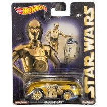 Carrinho Hot Wheels Collectors Haulin Gas Star Wars personagem C-3PO - Premium Car Culture Pneus de Borracha Original 1m