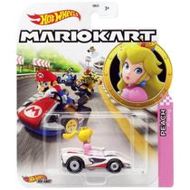 Hot Wheels Mario Kart Carrinho 1:64 - Princesa Peach P-Wing - Mattel GJH58