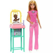 Boneca Barbie Profissões Conjunto - Médica Bebê - Mattel JCR71/JCR72