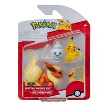 Pokemon 3 Figuras De Batalha Flareon Vanillite Pikachu Sunny