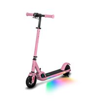 Patinete Elétrico Infantil Dobrável DROP GO-KIDS 150W 24v com Luzes LED RGB (Rosa)