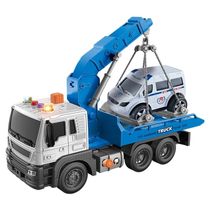 Caminhão Carrinho Fricção Reboque 26cm DM Toys