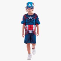 Fantasia - Marvel - Capitão América - Básica - Tamanho M - Novabrink
