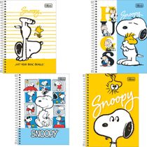 CADERNO ESPIRAL CAPA DURA 1/4 SNOOPY 80F - SORTIDO - TILIBRA