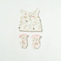 Kit Hug Touca E Luva Gatinhos Rosa Iogurte