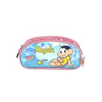 Estojo Escolar Luxcel Turma da Mônica Relevo Azul