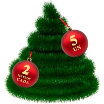 Festao de Natal 10 Metros para Melhorar Arvores Guirlandas Telhados e Lareira Verde Grosso Cheio Enfeite Decoração Natalina