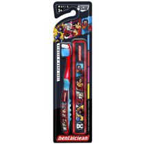 ESCOVA DE DENTE + ESTOJO HERÓIS LIGA DA JUSTIÇA -DENTALCLEAN