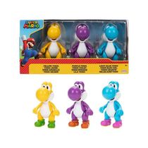 Bonecos Conjunto de tRês Yoshi Sortidos - Super Mario  - 4219 Sunny