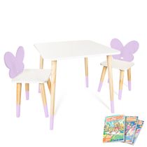 Kit Mesa e 2 Cadeiras Infantil Borboletinha G