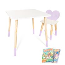 Kit Mesa e Cadeira Infantil Coração G