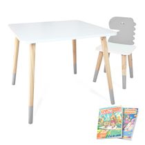 Kit Mesa e Cadeira Infantil Dinossauro