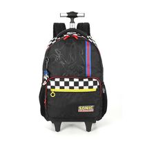 Mochila de Rodinhas Com Alça Luxcel Sonic The Hedgehog Preto
