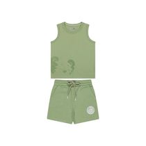 Conjunto Curto Tigor T Tigre Regata e Bermuda Fun Verde
