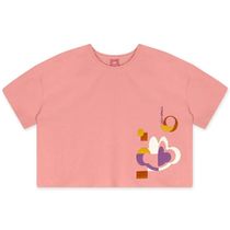 Blusa Manga Curta Lilica Ripilica Estampada Rosa