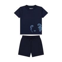Conjunto Tigor T Tigre Camiseta e Bermuda Azul Marinho