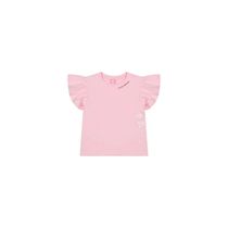 Blusa Camiseta Lilica Ripilica Com Babado Rosa Claro