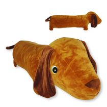 Cachorro Salsicha Pelúcia Dachshund Fizzy Toys FC2854 Marrom Dash